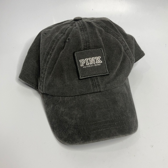 PINK Victoria’s Secret charcoal gray baseball hat one size - Picture 1 of 7